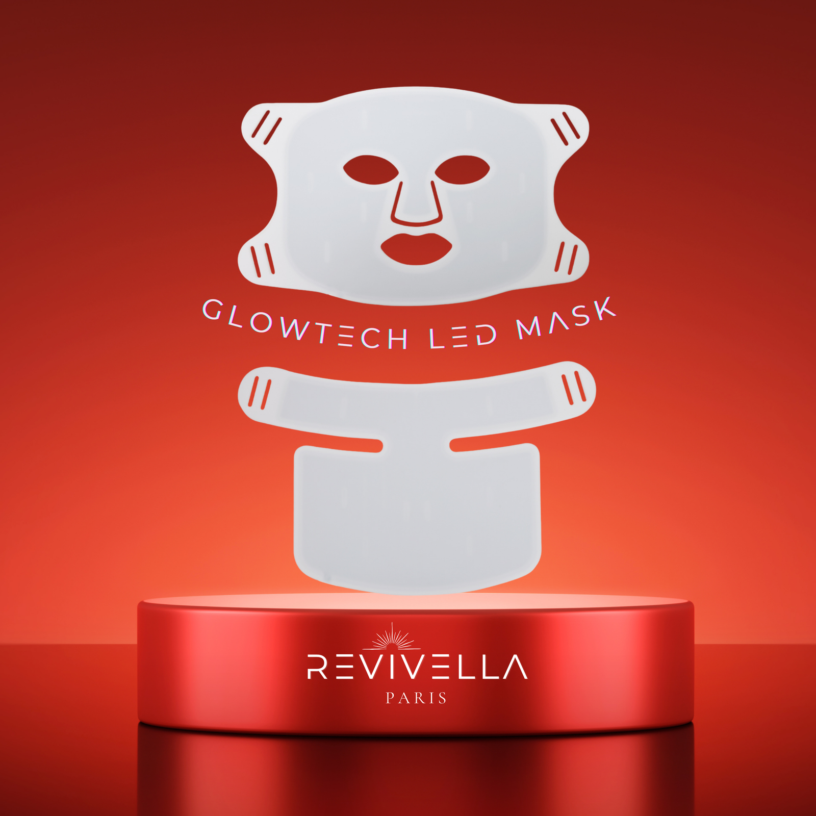 Revivella Paris GlowTech LED Mask Masque Visage Cou